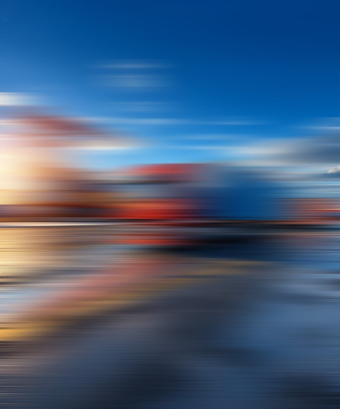 An abstract motion blur in blue and copper